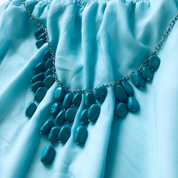 Ardene blue off shoulder gown - Picture 3 of 3